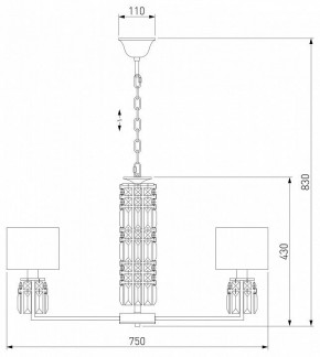 Подвесная люстра Eurosvet Zaffiro 10099/8 хром/прозрачный хрусталь Strotskis (новый абажур) в Игре - igra.mebel24.online | фото 5