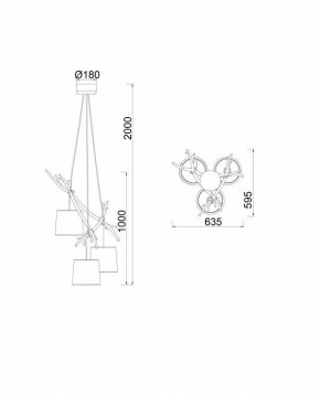 Подвесная люстра Mantra Sabina 6176 в Игре - igra.mebel24.online | фото 6