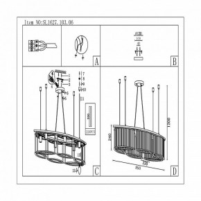 Подвесная люстра ST-Luce Velletri SL1627.103.06 в Игре - igra.mebel24.online | фото 4