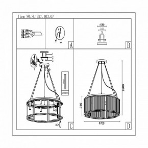 Подвесная люстра ST-Luce Velletri SL1627.103.07 в Игре - igra.mebel24.online | фото 5