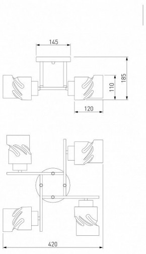 Потолочная люстра Eurosvet Hilari 30165/4 черный жемчуг в Игре - igra.mebel24.online | фото 4