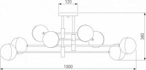 Потолочная люстра Eurosvet Nuvola 70129/8 латунь в Игре - igra.mebel24.online | фото 3