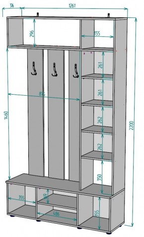 Прихожая с зеркалом V20_M в Игре - igra.mebel24.online | фото 2