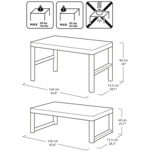 Раскладной стол Лион с регулируемой высотой столешницы (Lyon rattan table) графит (h400/650) в Игре - igra.mebel24.online | фото 4