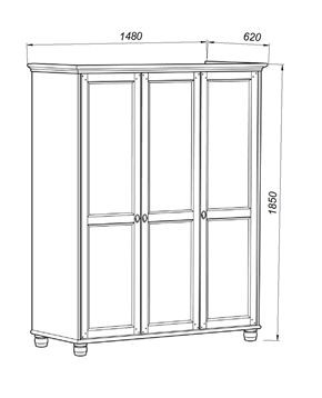 Шкаф 30 Вествик трёхдверный, массив сосны, цвет белый в Игре - igra.mebel24.online | фото 2