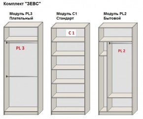 Шкаф распашной серия «ЗЕВС» (PL3/С1/PL2) в Игре - igra.mebel24.online | фото 2