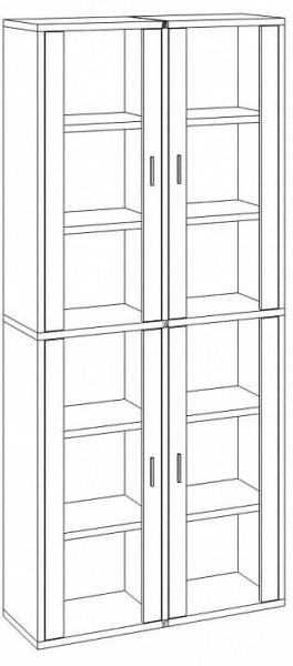 Шкаф-витрина Домино СУ(ш2в2)+4ФС в Игре - igra.mebel24.online | фото 3