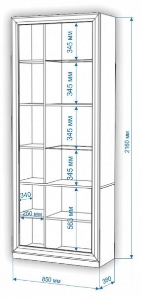 Шкаф-витрина Нобиле ШВтВ-ФСД-БЯН в Игре - igra.mebel24.online | фото 3