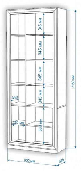 Шкаф-витрина Нобиле ШВтВ-ФСД-ФГК в Игре - igra.mebel24.online | фото 3