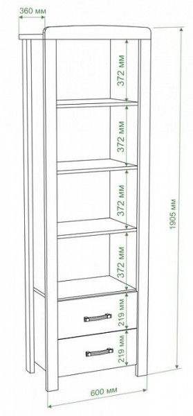 Стеллаж комбинированный Бартоло ВТД в Игре - igra.mebel24.online | фото 2