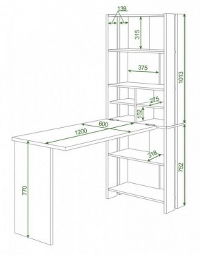 Стол компьютерный Домино Lite СТЛ-ОВХ+С120Прям без тумбы в Игре - igra.mebel24.online | фото 2