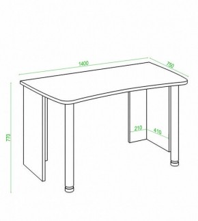 Стол офисный Домино Лайт СКЛ-Софт140 в Игре - igra.mebel24.online | фото 2