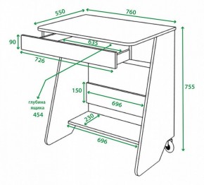 Стол письменный Домино Нельсон СК-7 в Игре - igra.mebel24.online | фото 2