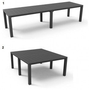 Стол раскладной Джули (Julie Double table 2 configurations) Графит в Игре - igra.mebel24.online | фото