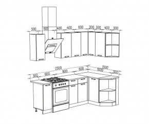 ТЕХНО Кухонный гарнитур угловой 1,7х1,3 м Компоновка №6 в Игре - igra.mebel24.online | фото 8