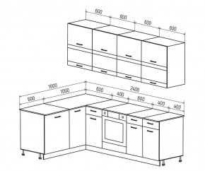 ТЕХНО Кухонный гарнитур угловой 2,4х1,6 м Компоновка №4 в Игре - igra.mebel24.online | фото 6