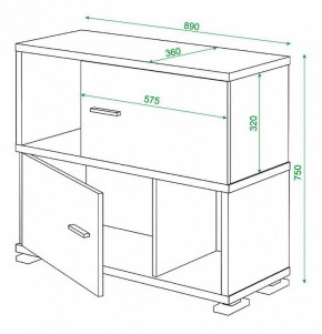 Тумба комбинированная Домино СБ-30/2 в Игре - igra.mebel24.online | фото 3