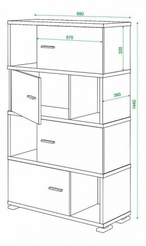 Тумба комбинированная Домино СБ-30/4 в Игре - igra.mebel24.online | фото 3