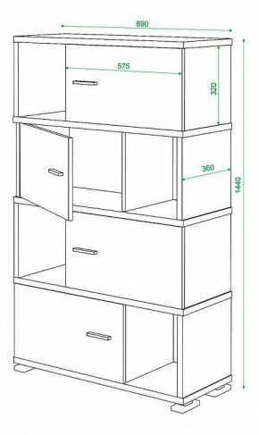 Тумба комбинированная Домино СБ-30/4 в Игре - igra.mebel24.online | фото 2