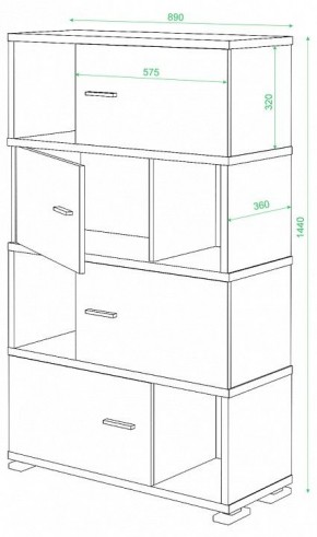 Тумба комбинированная Домино СБ-30/4 в Игре - igra.mebel24.online | фото 3