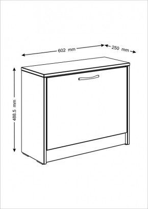 Тумба ОРИОН с одной полкой для обуви, цвет белый в Игре - igra.mebel24.online | фото 3