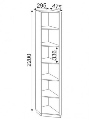 Угловая секция Глэдис М25 (Дуб Золотой/Цемент светлый) в Игре - igra.mebel24.online | фото 2