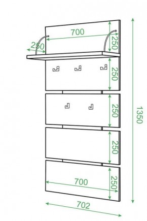 Вешалка настенная Домино нельсон СТ-50 в Игре - igra.mebel24.online | фото 2