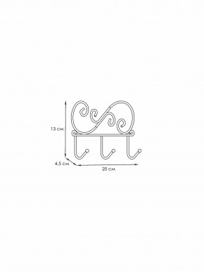 ВН 275 Ч Вешалка настенная "Кружева 3" Черный в Игре - igra.mebel24.online | фото 2
