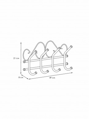 ВНА 200 М Вешалка настенная  "Ажур 4" Медный антик в Игре - igra.mebel24.online | фото 2